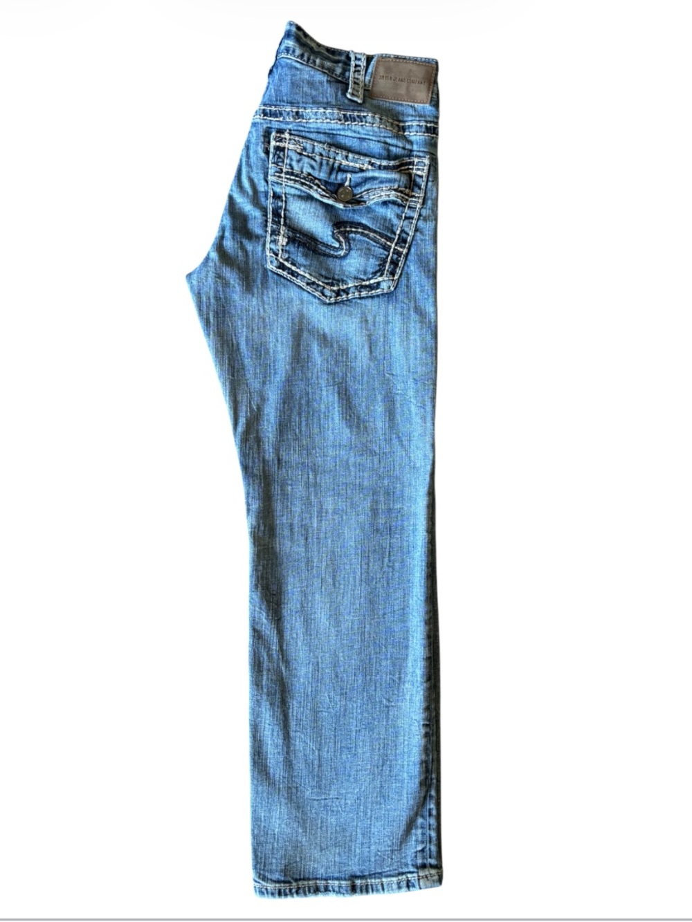 Silver Jeans Gordie Y2K Loose Jeans Contrast Stitch Embroidered Pockets W34 - Picture 12 of 12